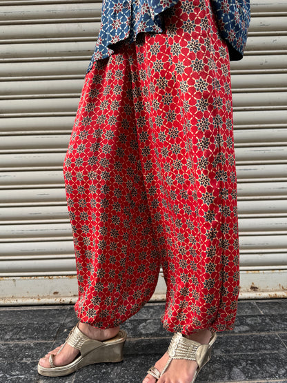 Saanjh Modal silk Co-ord set with Balloon pants