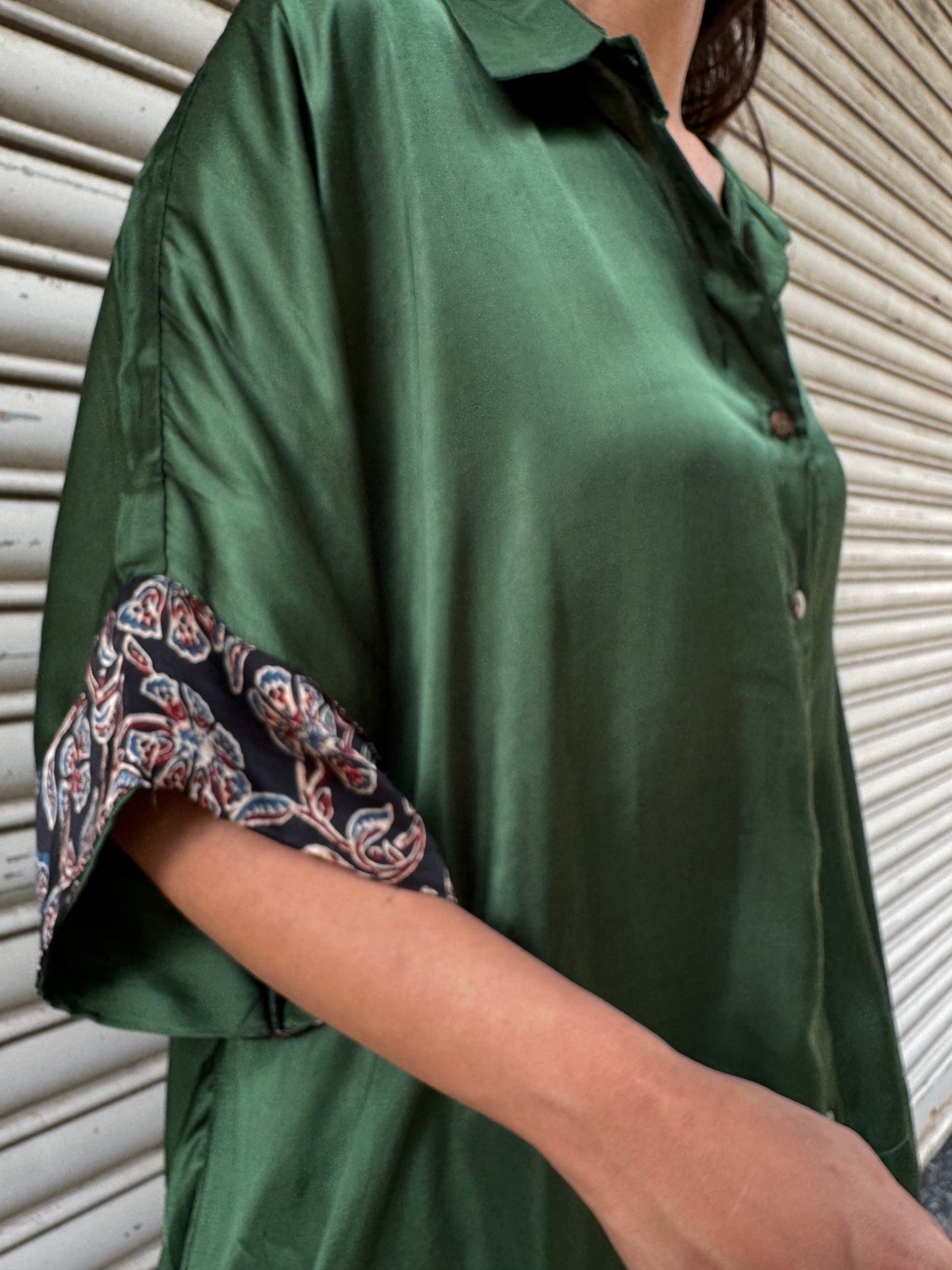 Emerald Modal silk Co-ord set with Balloon pants