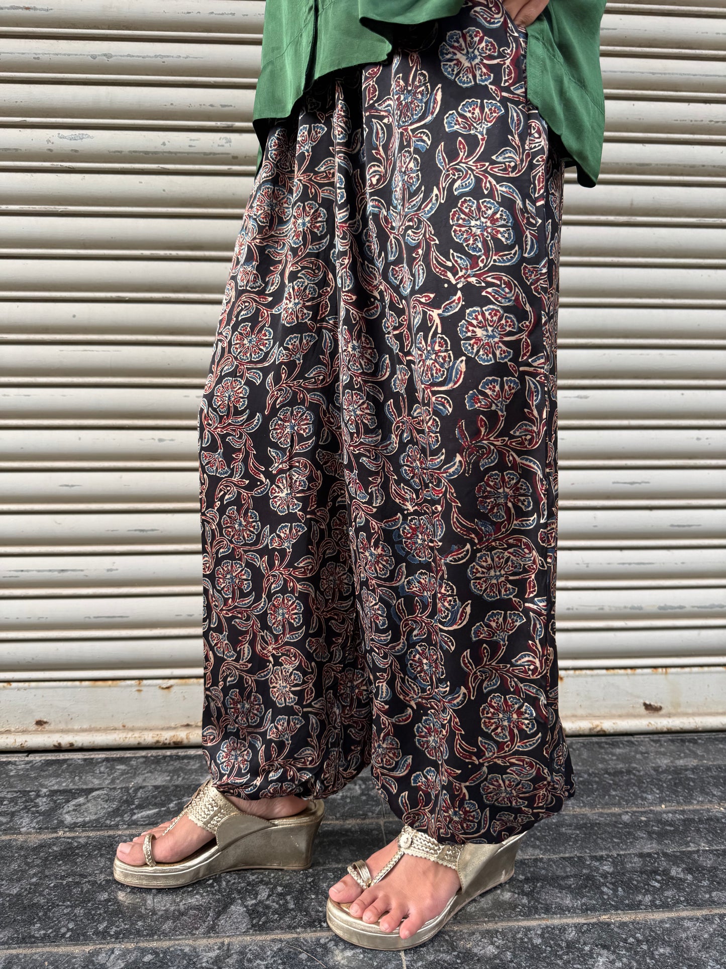 Emerald Modal silk Co-ord set with Balloon pants