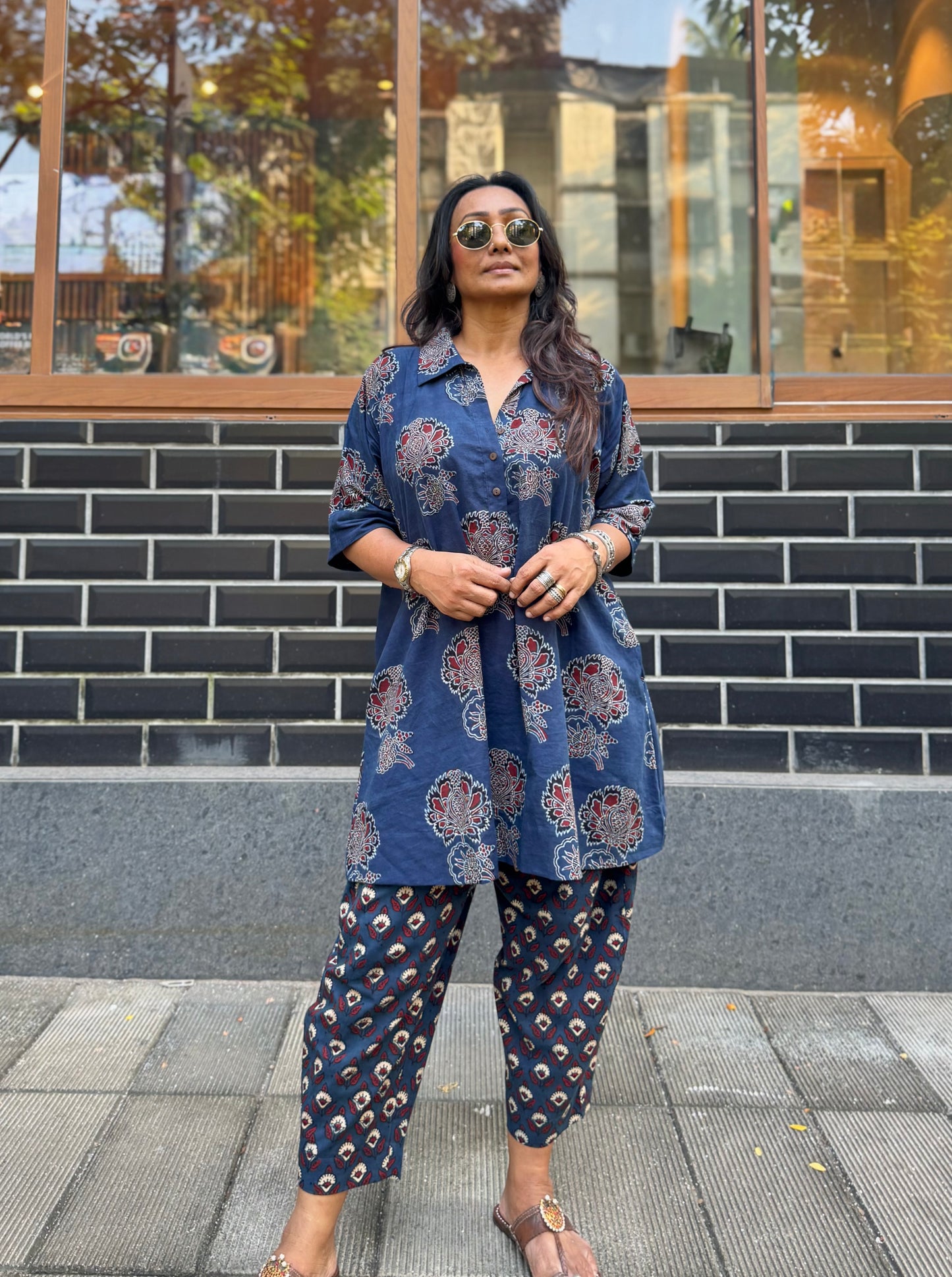 Neel Ajrakh Co-ord with Afghani Pants