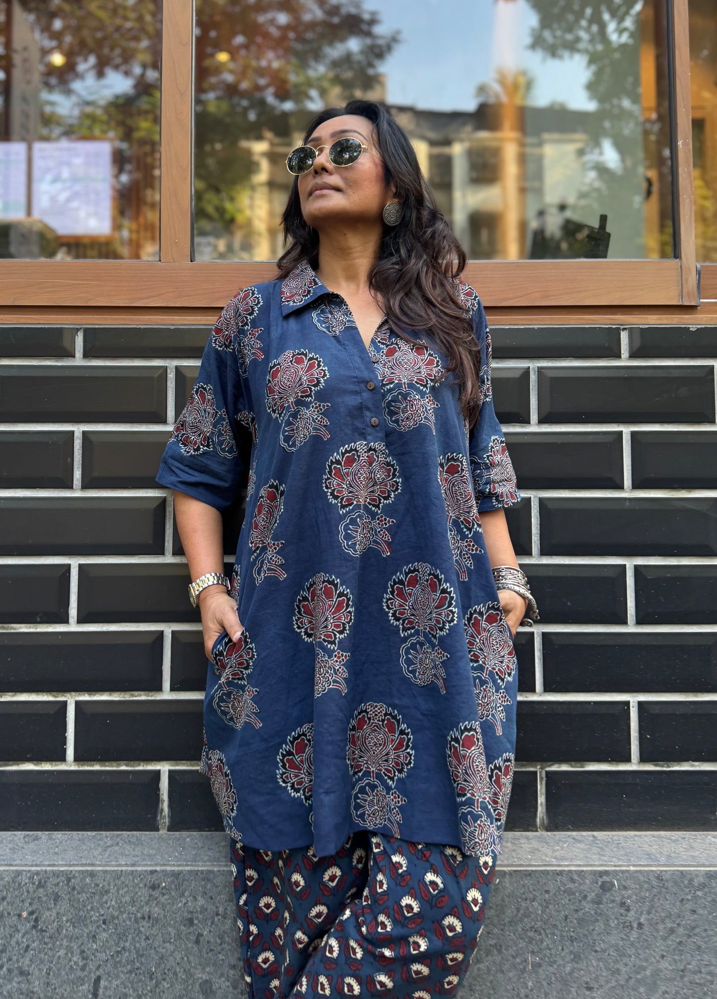 Neel Ajrakh Co-ord with Afghani Pants