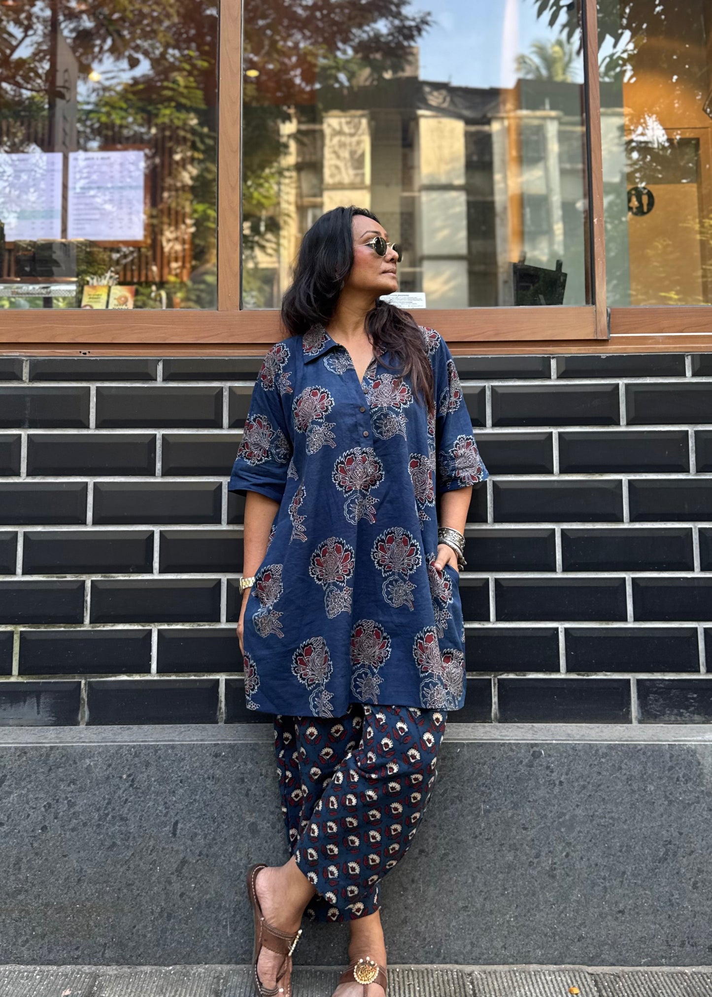 Neel Ajrakh Co-ord with Afghani Pants