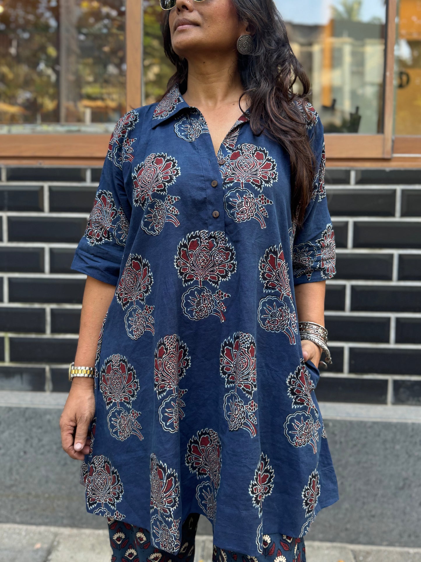 Neel Ajrakh Co-ord with Afghani Pants