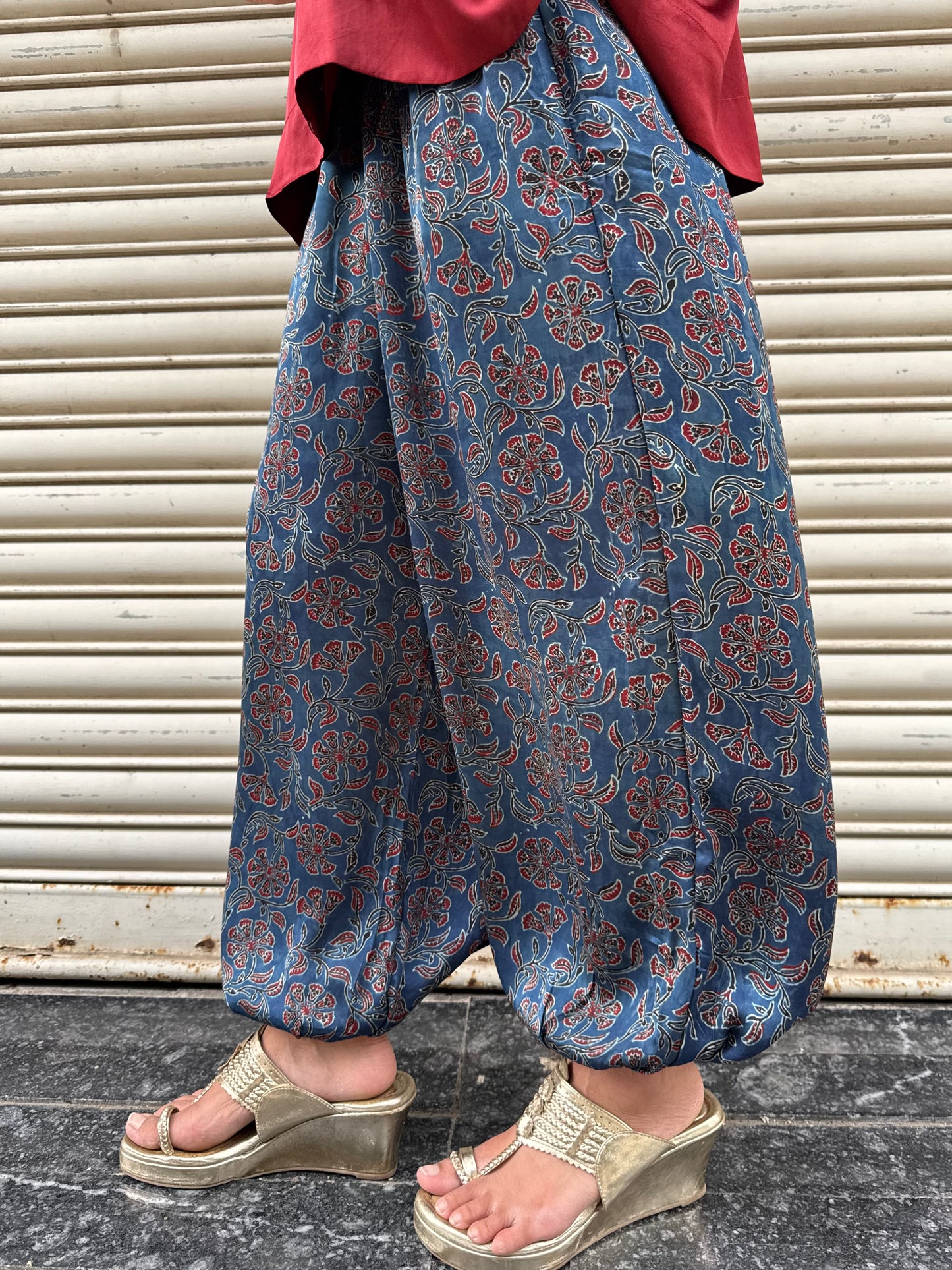 Plum Modal silk Co-ord set with Balloon pants