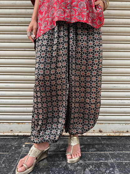 Surkh Modal silk Co-ord set with Balloon pants