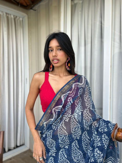Paisley Kota Doria Saree