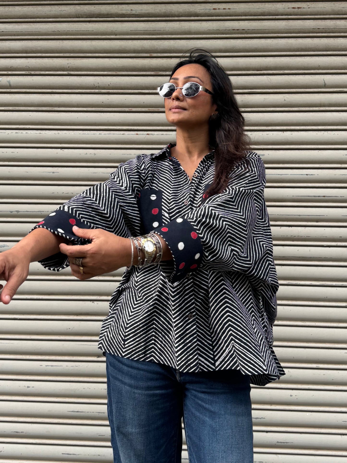 Rhythm Monochrome Cotton Shirt