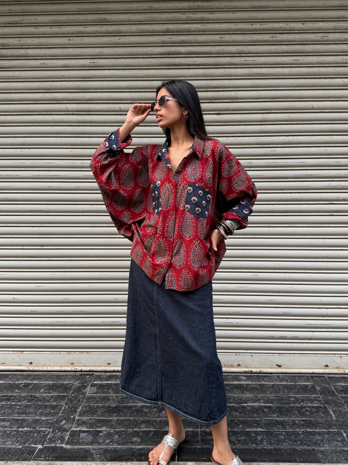 Sienna Ajrakh Cotton Shirt