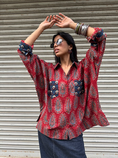 Sienna Ajrakh Cotton Shirt