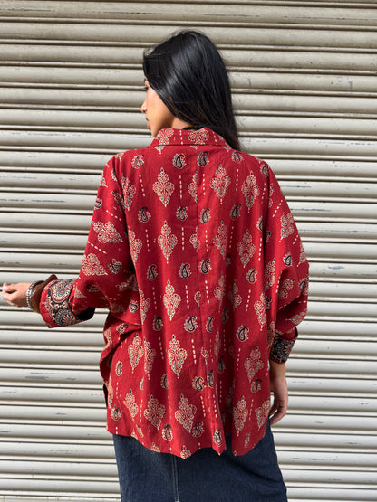 Mitti Ajrakh Cotton Shirt