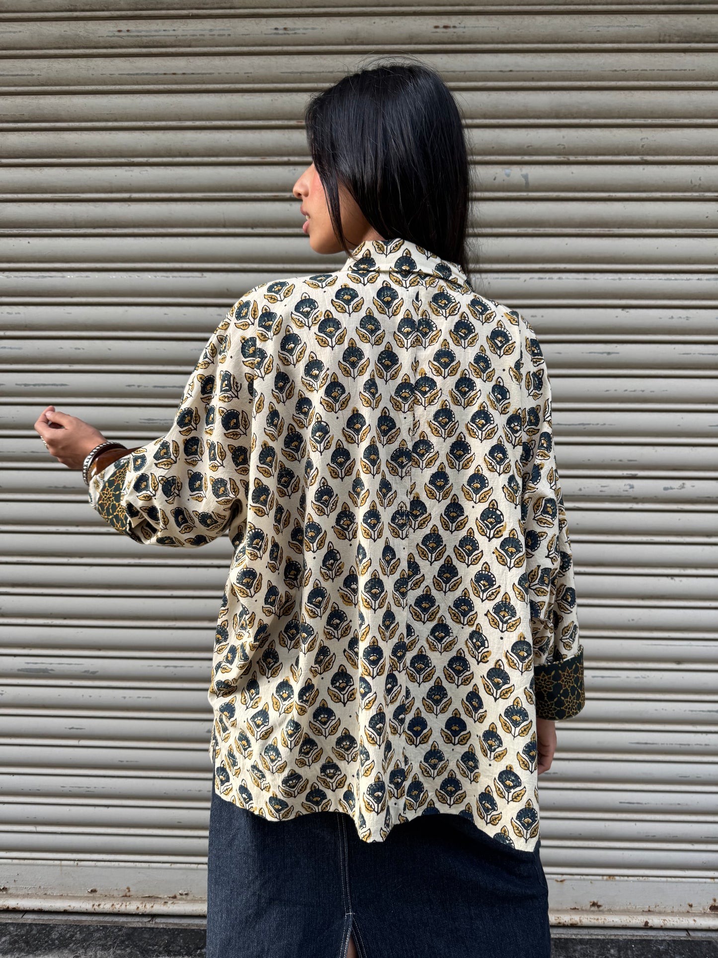 Malai Ajrakh Cotton Shirt
