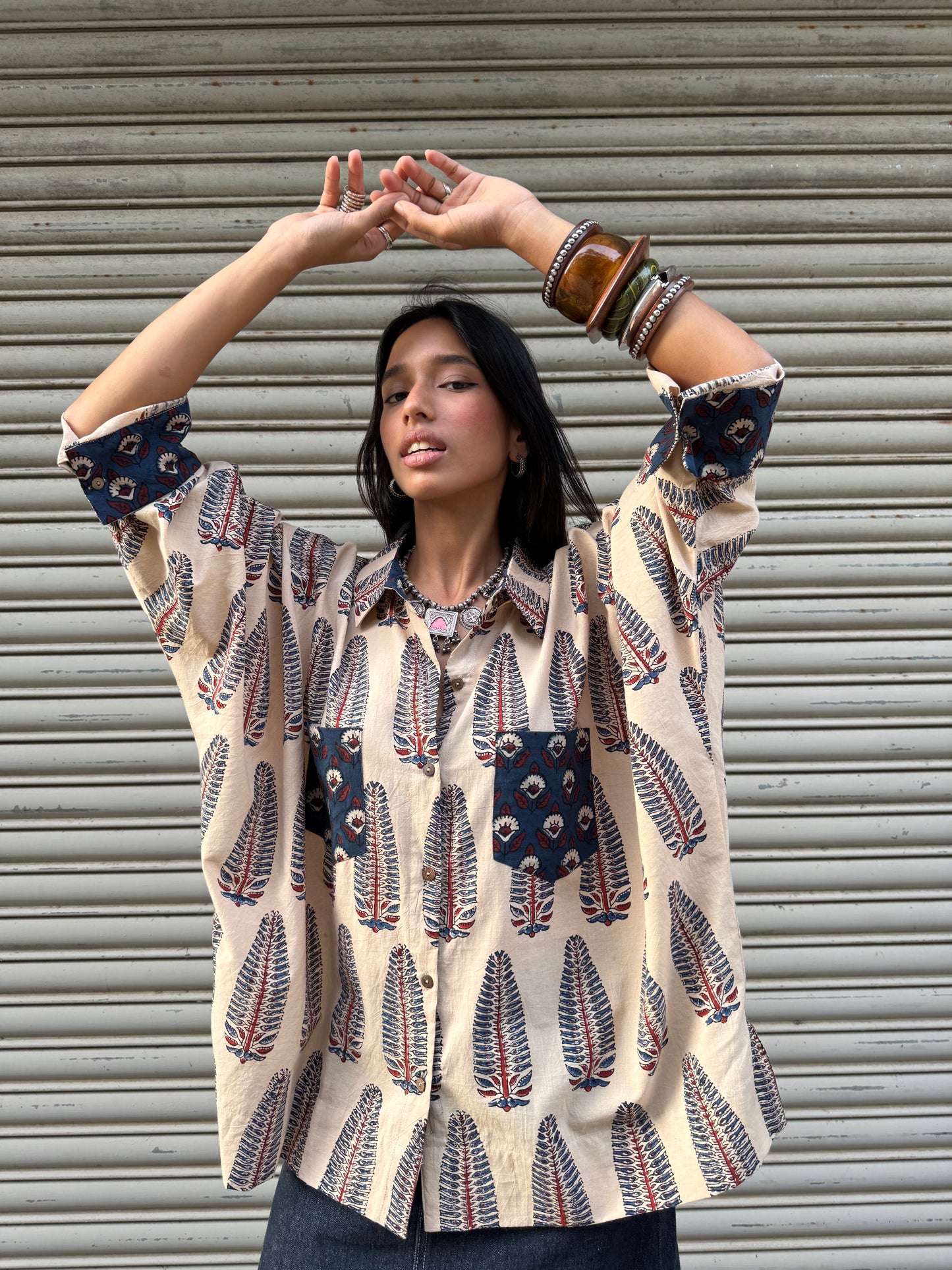 Anaar Ajrakh Cotton Shirt