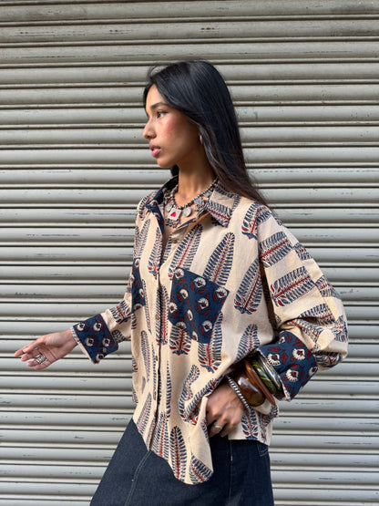 Anaar Ajrakh Cotton Shirt