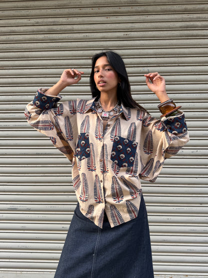 Anaar Ajrakh Cotton Shirt