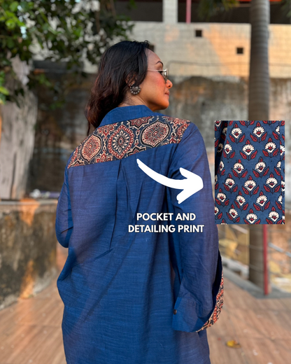 Cobalt Shirt Pants Co-ord set