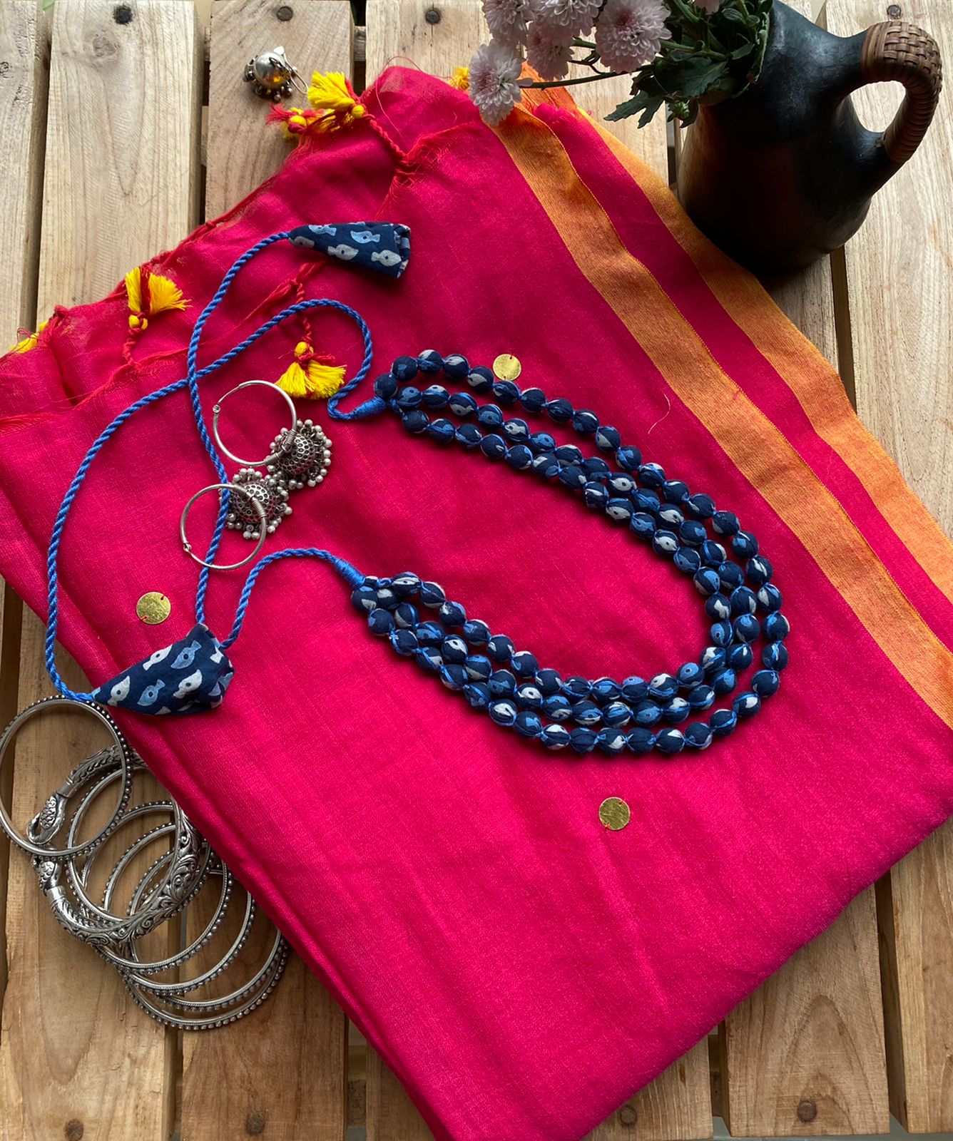 Rani Tikli Mul Cotton Saree